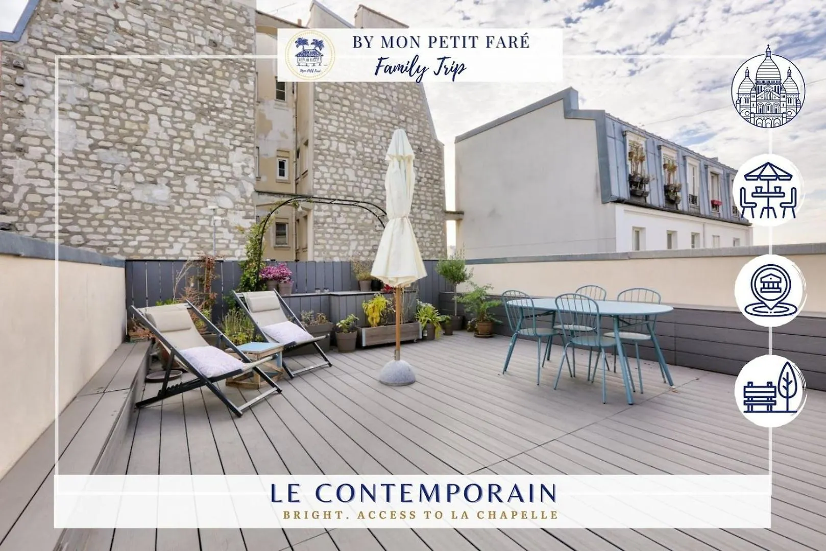 Le Contemporain - Terrace & Near Montmartre location
